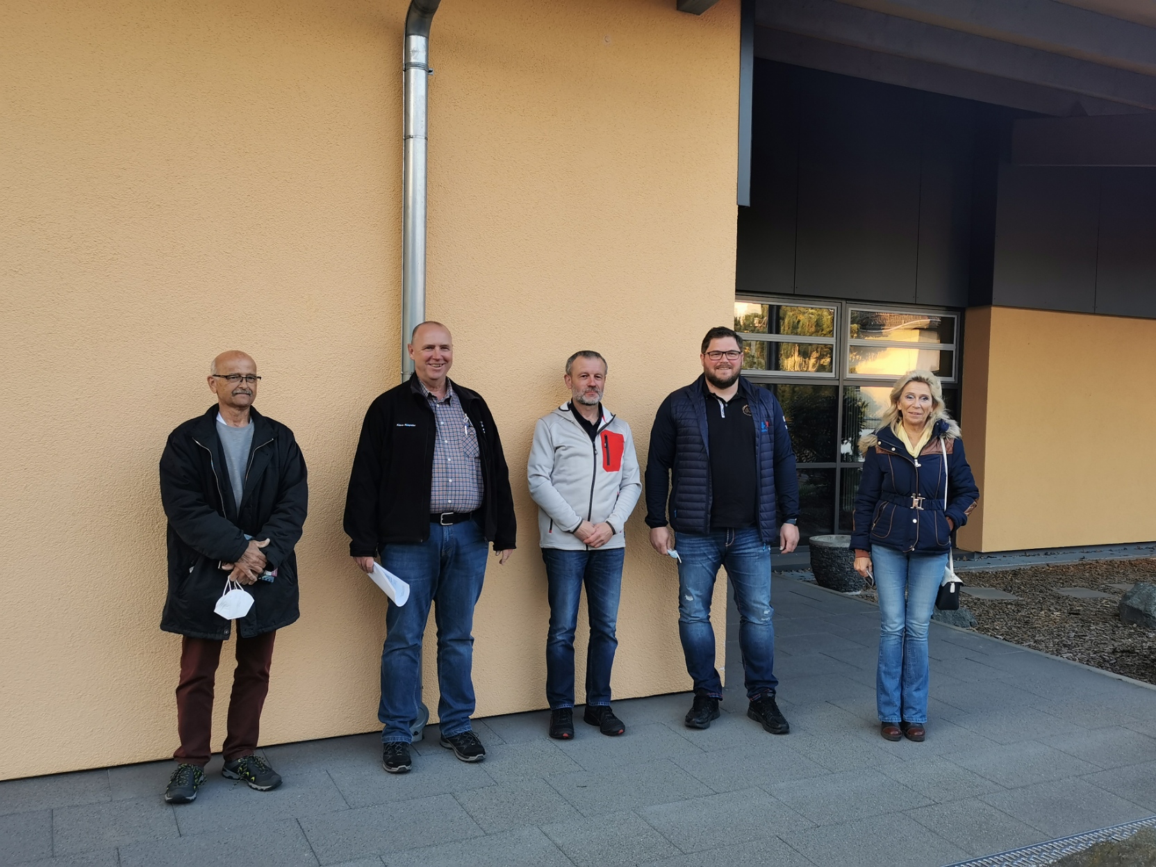 Der neue Ortsbeirat in Frankenbach. V. l. Peter Pulz, Klaus Rüspeler, Wolfgang Cloos, Rouven Brück, Martina Klein